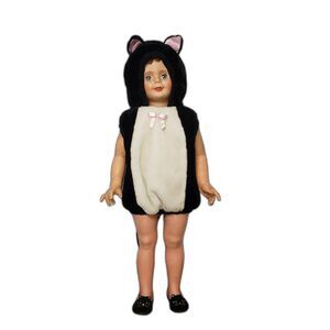 Celebration Halloween Cat Costume Infant Girls 12-24 Months Hooded Tail Outfit